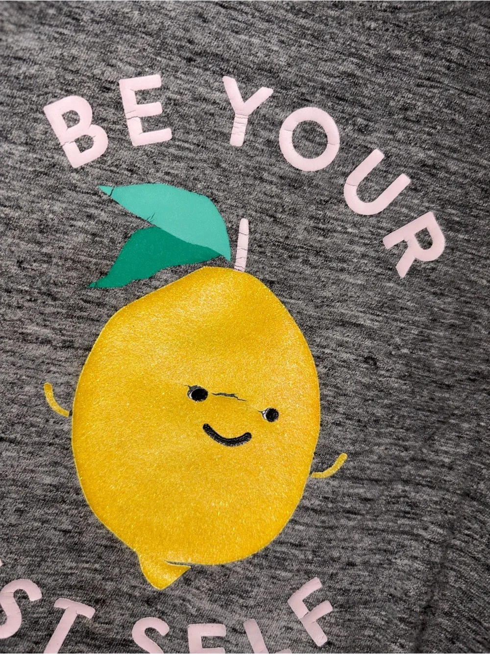 Old Navy Gray Lemon Graphic Be Your Zest Self Tee 18-24M Girls